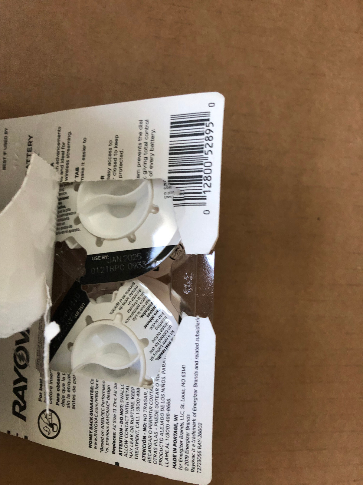 Hearing Aid Batteries, Size 13, 32 pk, Expires 01/2025 Rayovac, New in Package