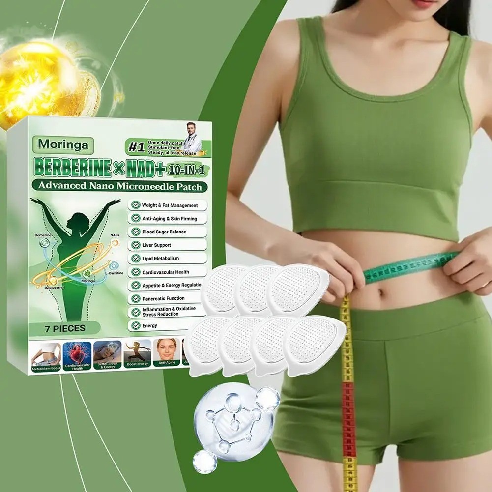 GLORENDA Moringa Berberine 10-in-1 Advanced Nano Microneedle Patch (7pcs/box)