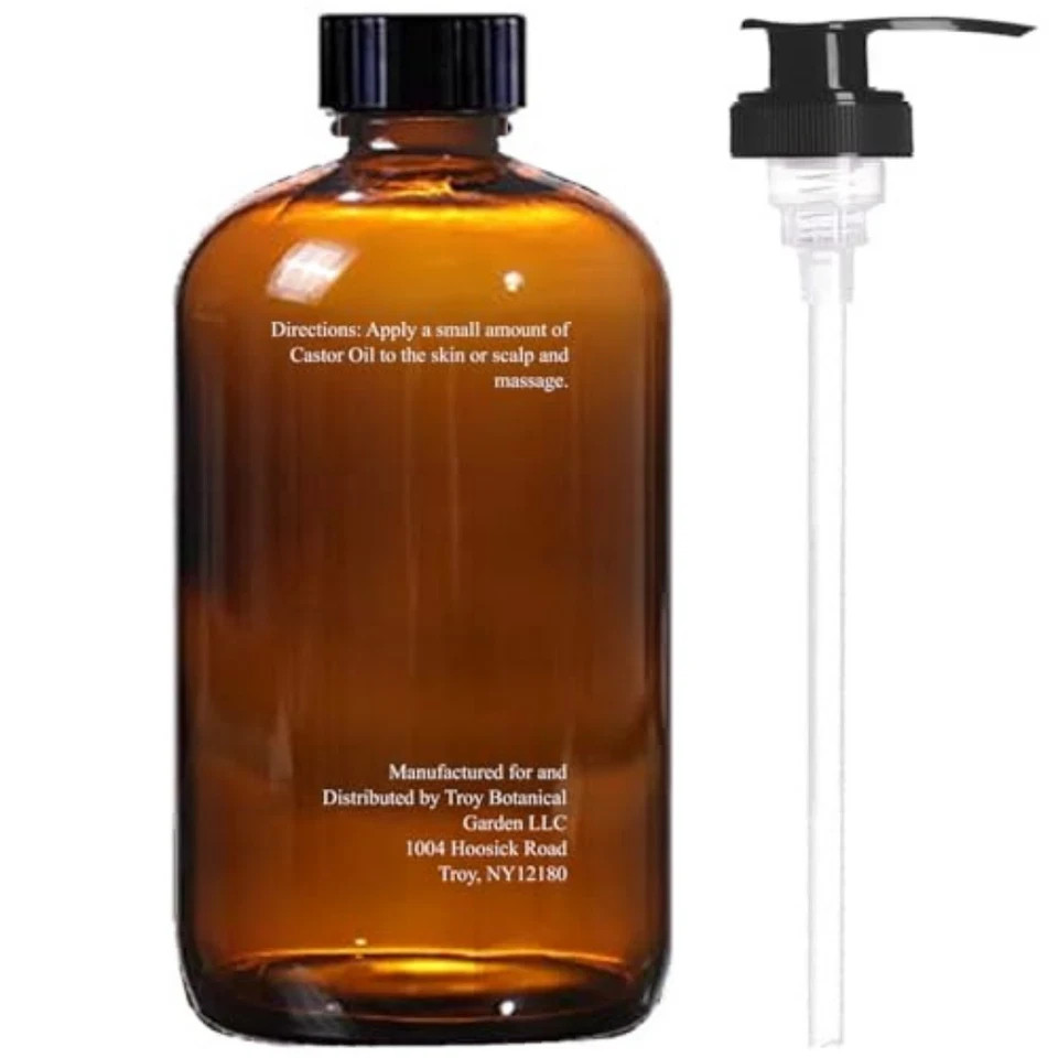 Essentially KateS Castor Oil 16oz USDA Organic Cold Pressed Glass Bottle