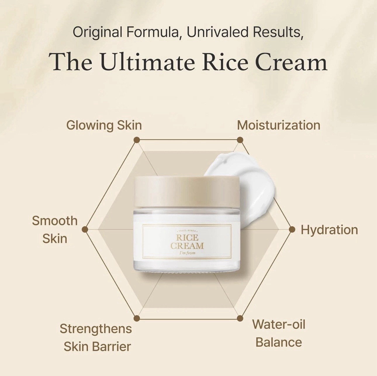 I’m From Rice Cream, 50g -Ceramide, Glowing Look, Improves Moisture Skin Barrier