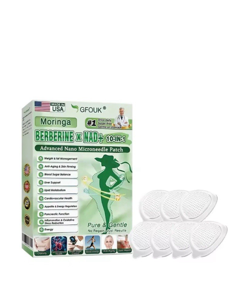10-in-1 Moringa Berberine Weight Loss Patch Nano Microneedle Slimming 7pcs
