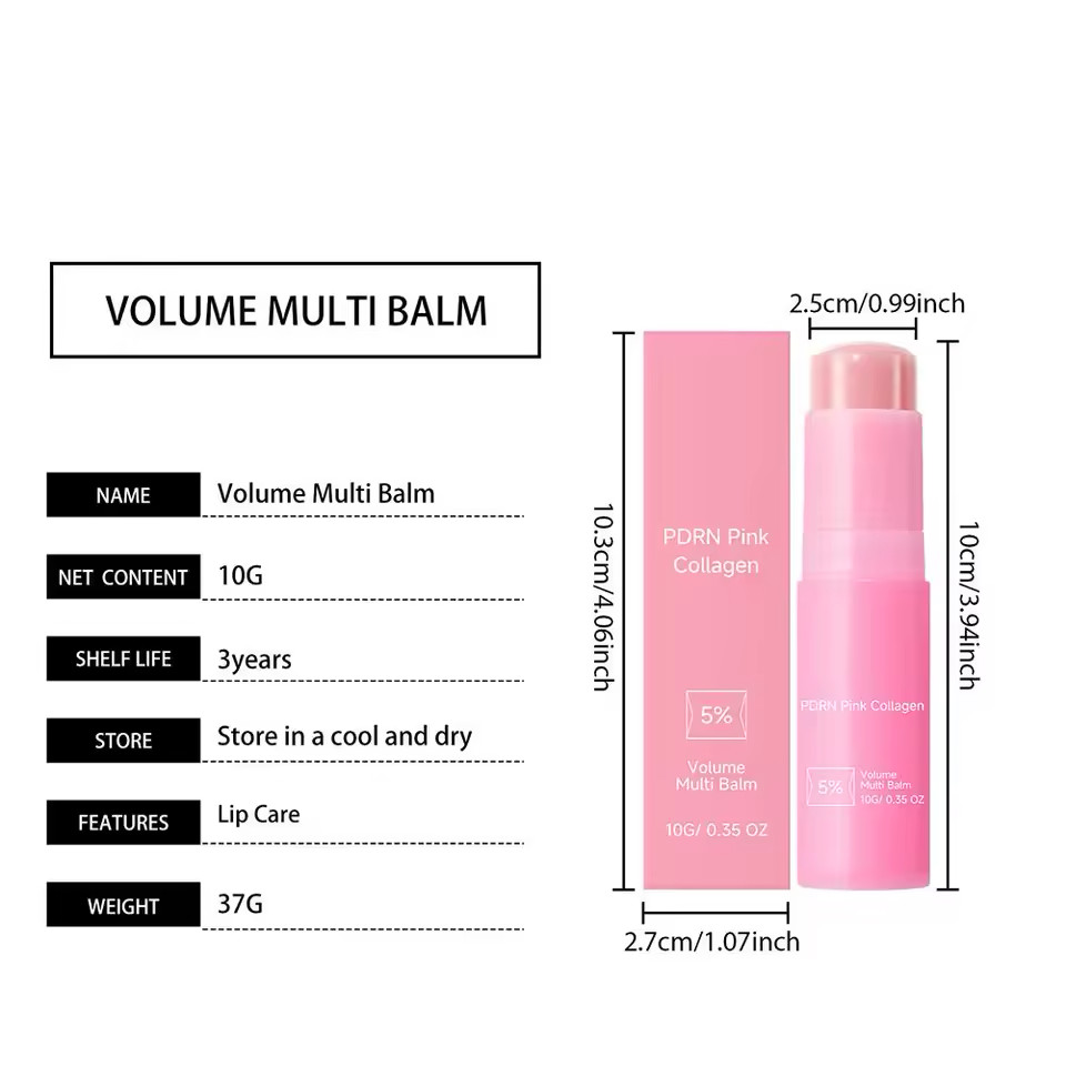 Korean Beauty Balm Stick Pink Collagen Multi Balm Face Moisturizer FAST SHIPPING