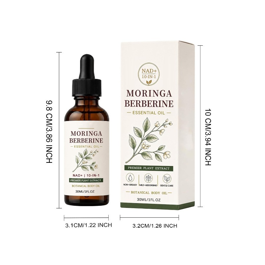 1-5PCS Moringa Berberine Oil Essential Body Massage Firming Body Oil 30ml ~20OFF