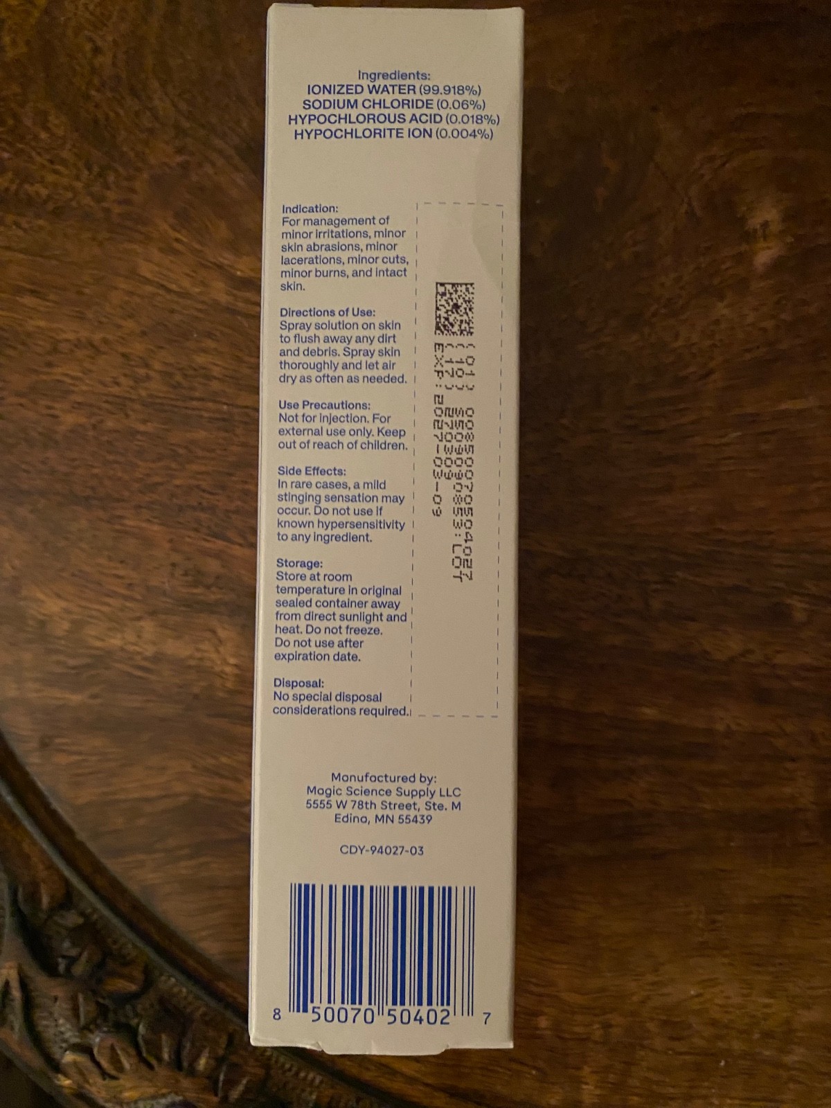 Magic Molecule Skin Cleanser, Hypochlorous Acid Spray 3,4 oz) – NEW