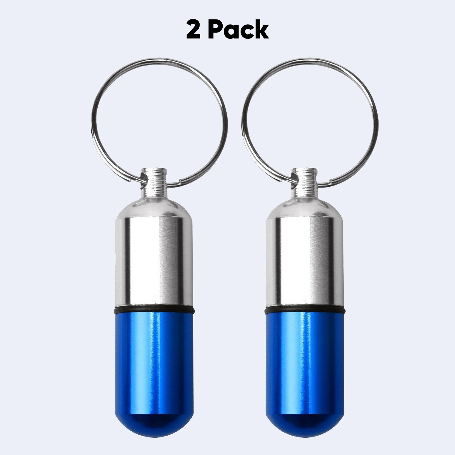 FDA Medicine Pill Capsule Bottle Drug Portable Container Holder Case Keychain