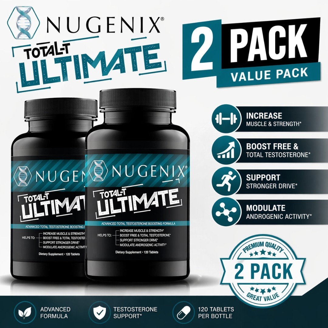 Nugenix Total-T Ultimate 120ct TestoBooster•Muscle•Stamina & Vitality 2 PACK