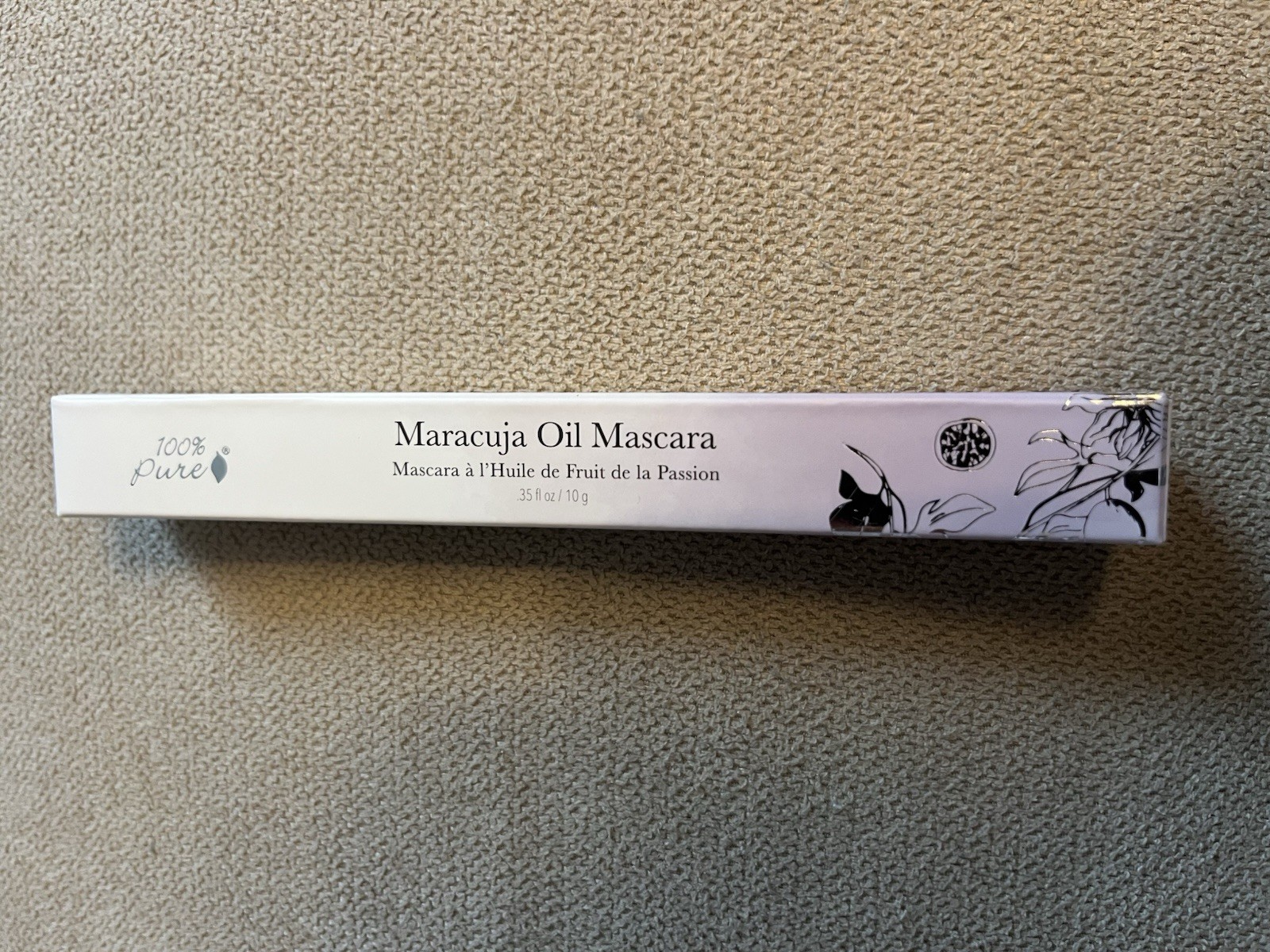 100% PURE Maracuja Black Tea Mascara Natural Volumizing Organic fruit Pigment