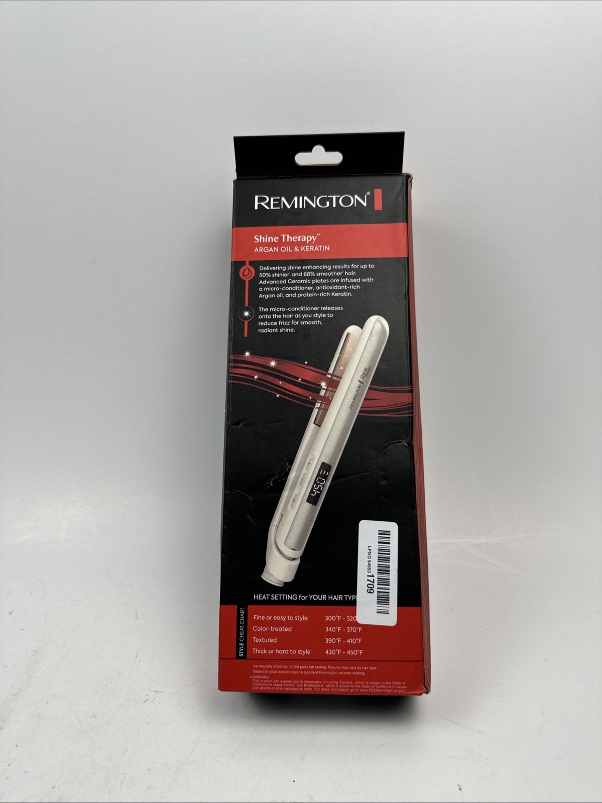 Remington Shine Therapy 1 inch Hair Straightener, Flat Iron Infused w/Argan Oil