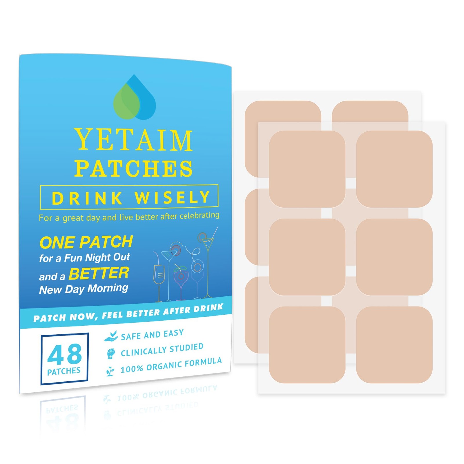 Yetaim Recovery Patches For Women Men 48-Pack Energy Boost Recovery – Day Night