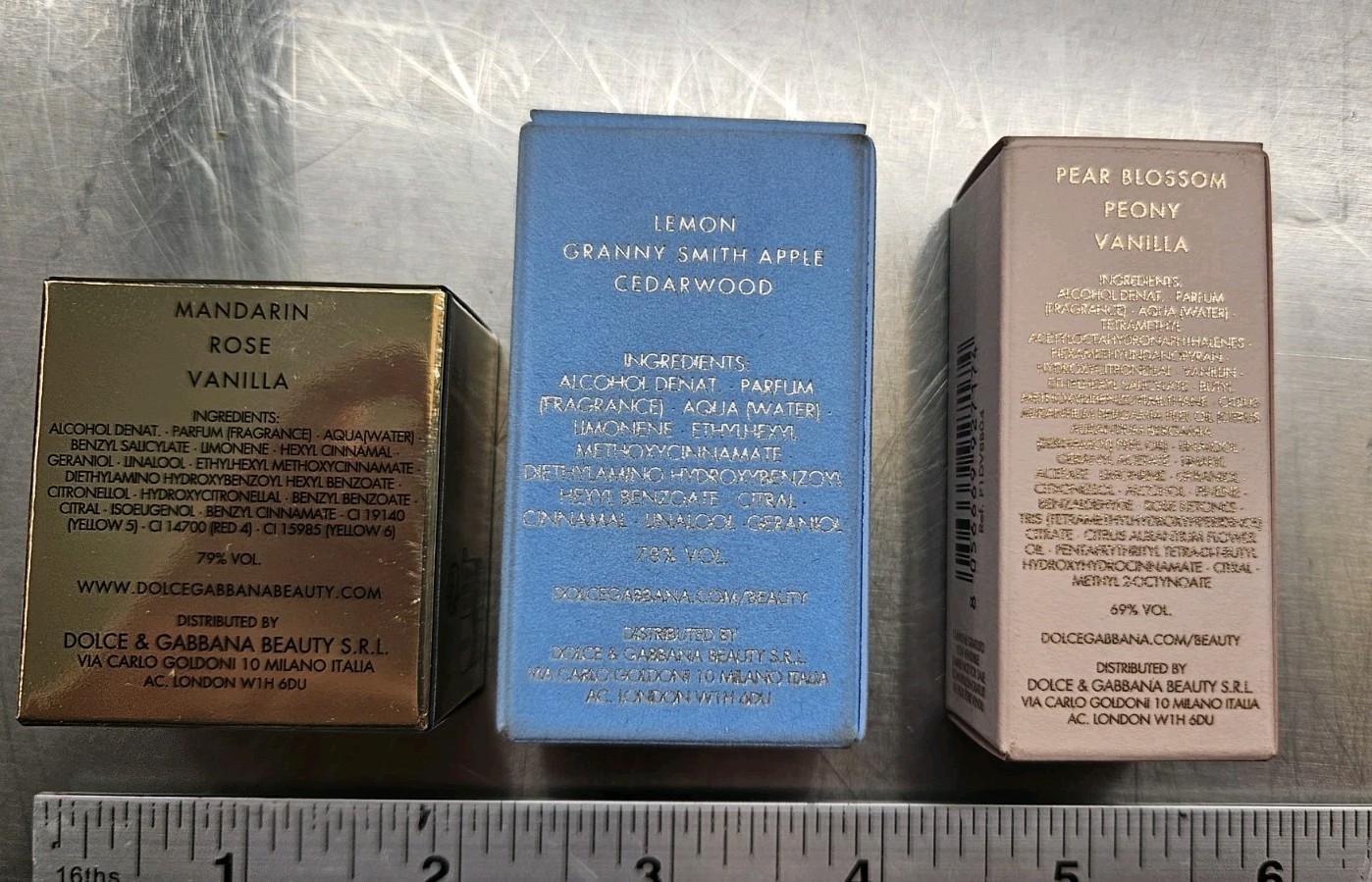 Dolce & Gabbana Pouch and Mini Perfume Set 4 pcs 0.17oz Each
