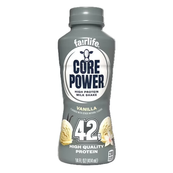 Core Power High Protein Shake, Vanilla, 42g Bottle, 14 fl oz
