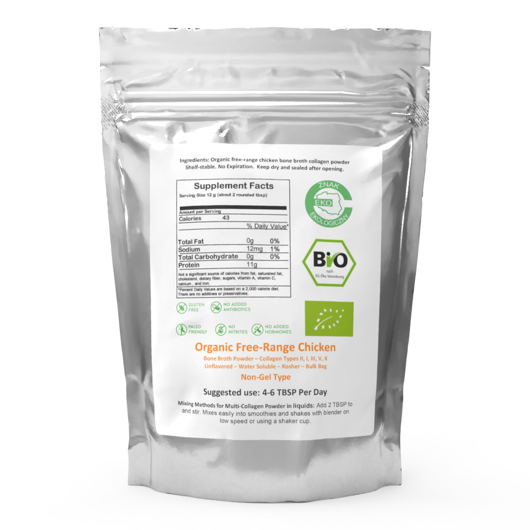 Chicken Bone Broth Collagen Powder – Pure Organic Protein – Free-Range