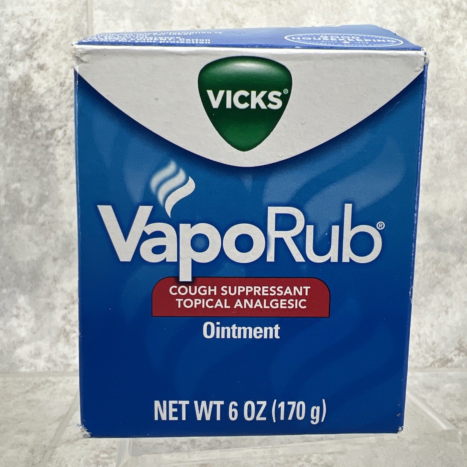 Vicks Vaporub Cough Suppressant and Topical Analgesic Medicated Ointment 6 oz