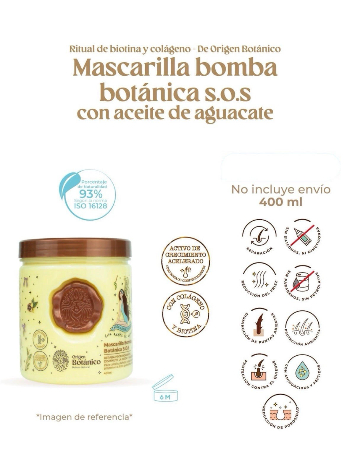 Origen Botánico Ritual Botánico Heat Protectant Detangling Spray Jasmine 400ml