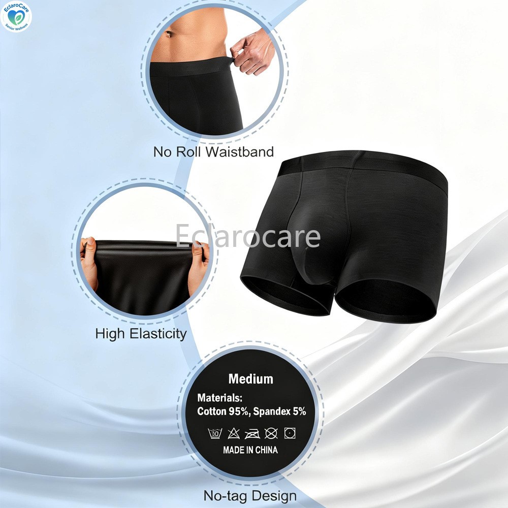 2PCS Washable Incontinence Underwear for Men Leakproof Urinary Bladder Leakage