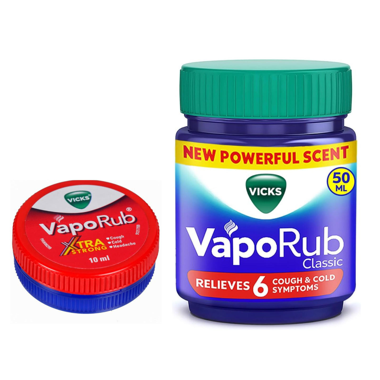 Vicks VapoRub Balm – Xtra Strong 10ml, VapoRub Regular 60ml & 105ml Bundle