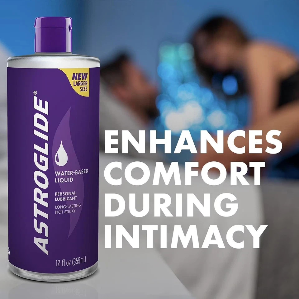 Astroglide Liquid, Water Based Personal Lubricant, Condom Compatible Lube 12oz