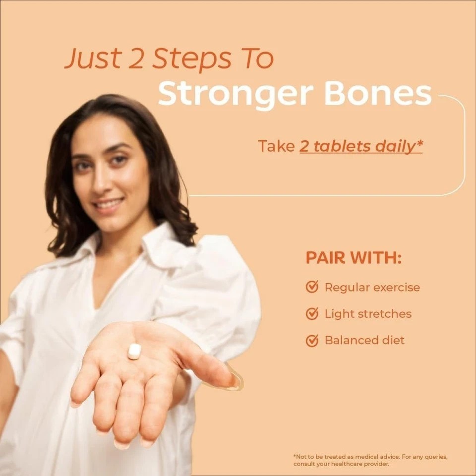 Emcure Arth Calcium & Vitamin D3 Supports Strong Bones, Muscles & Joints 60N Veg