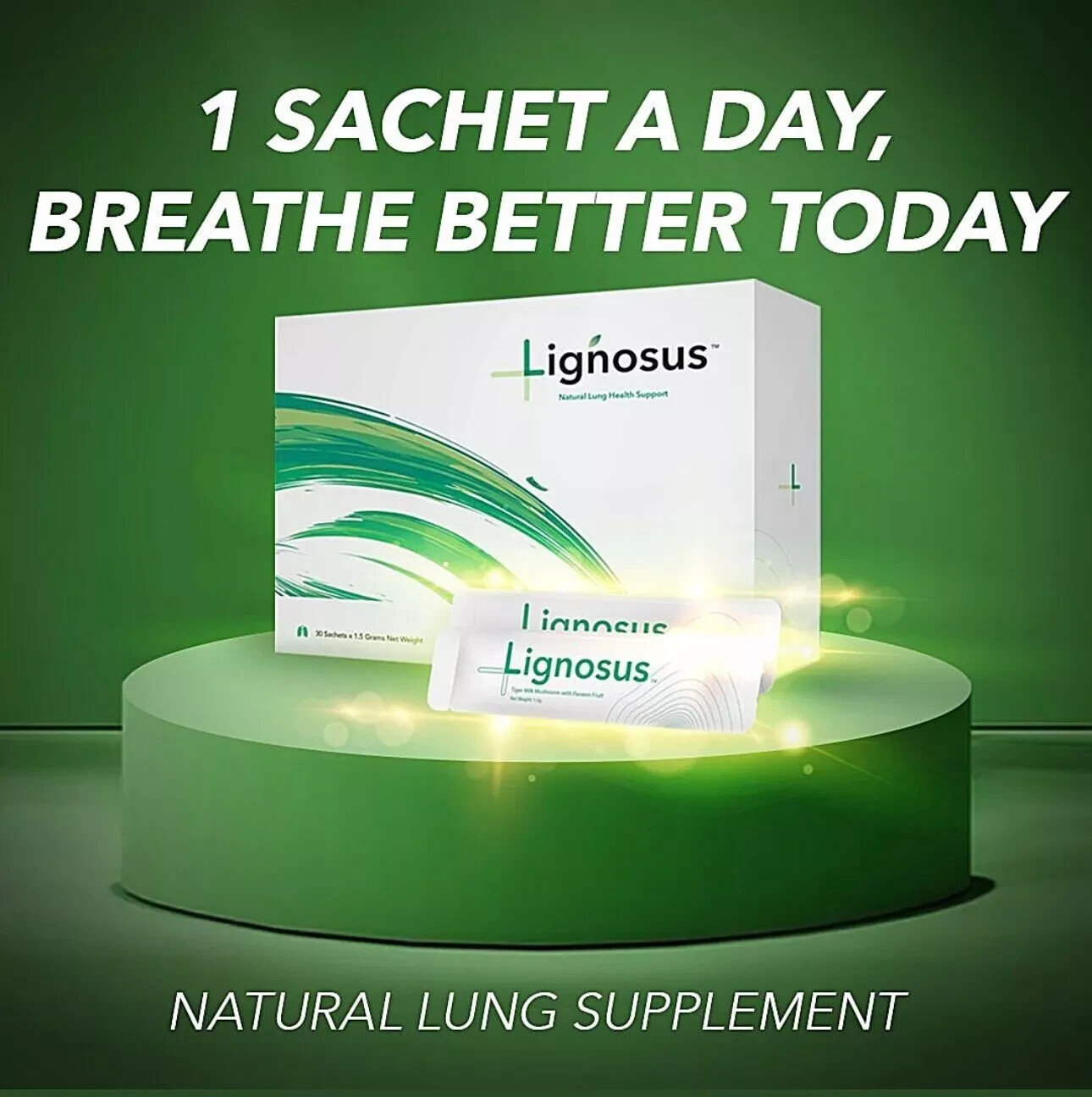 Lignosus Natural Lung Health Support 30 Sachets / FREE Same Day Shipping Mon-Sat