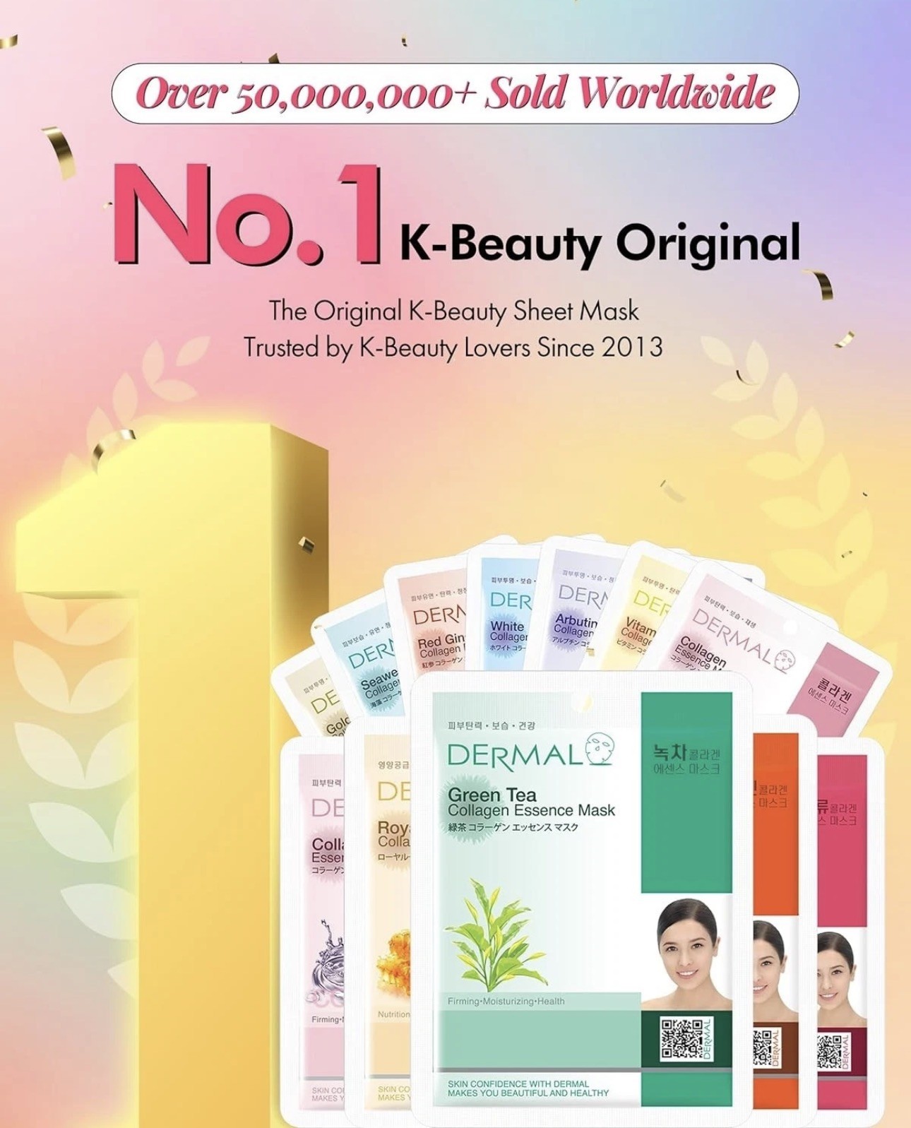 DERMAL 39 Pack Collagen Essence Full Face Facial Mask Sheet Ultimate Collection!