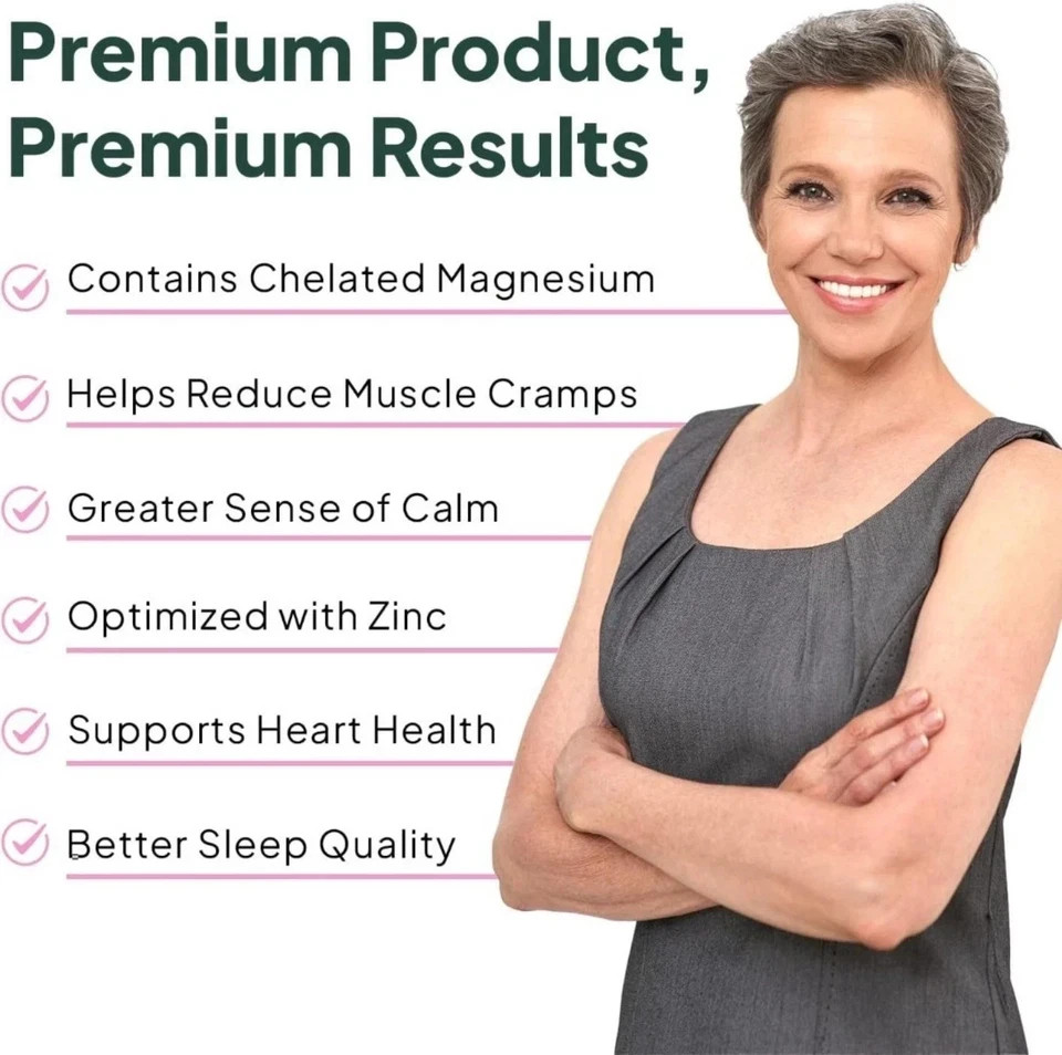 Organics Ocean Pure Magnesium Glycinate Zinc Strength Chelated 30 Capsules US