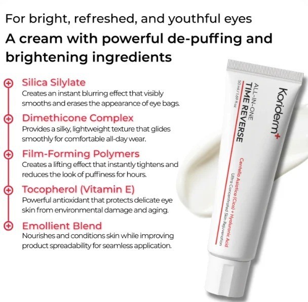 Koriderm Time Reverse Cream, Koriderm Cream for Face for All Skin Types-50ml