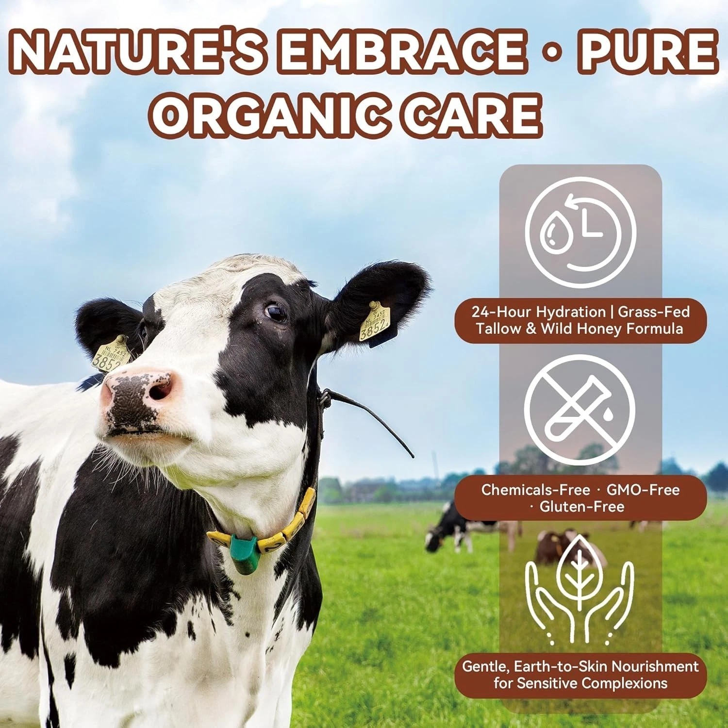 Beef Tallow for Skin, Tallow and Honey Balm for Face, Organic Grass-fed Beef