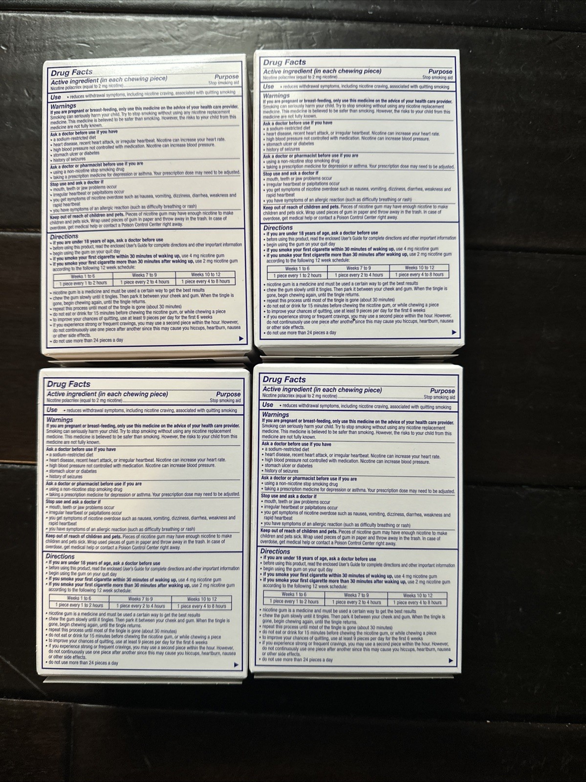 Nicorette Fruit Chill 2mg Gum – 100 Count Per Box – 4 Pack New