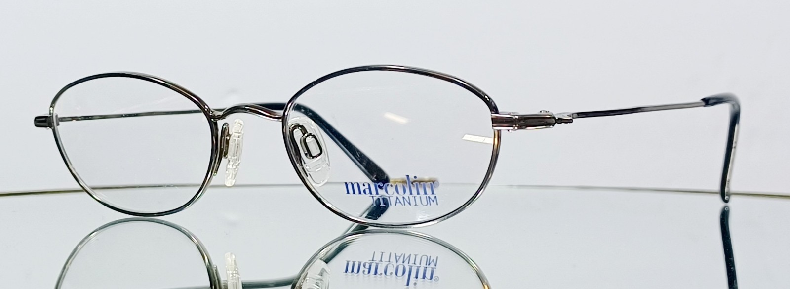 Original MARCOLIN 2033 404 Eyeglasses DARK GUNMETAL New TITANIUM 46-18-140 Japan