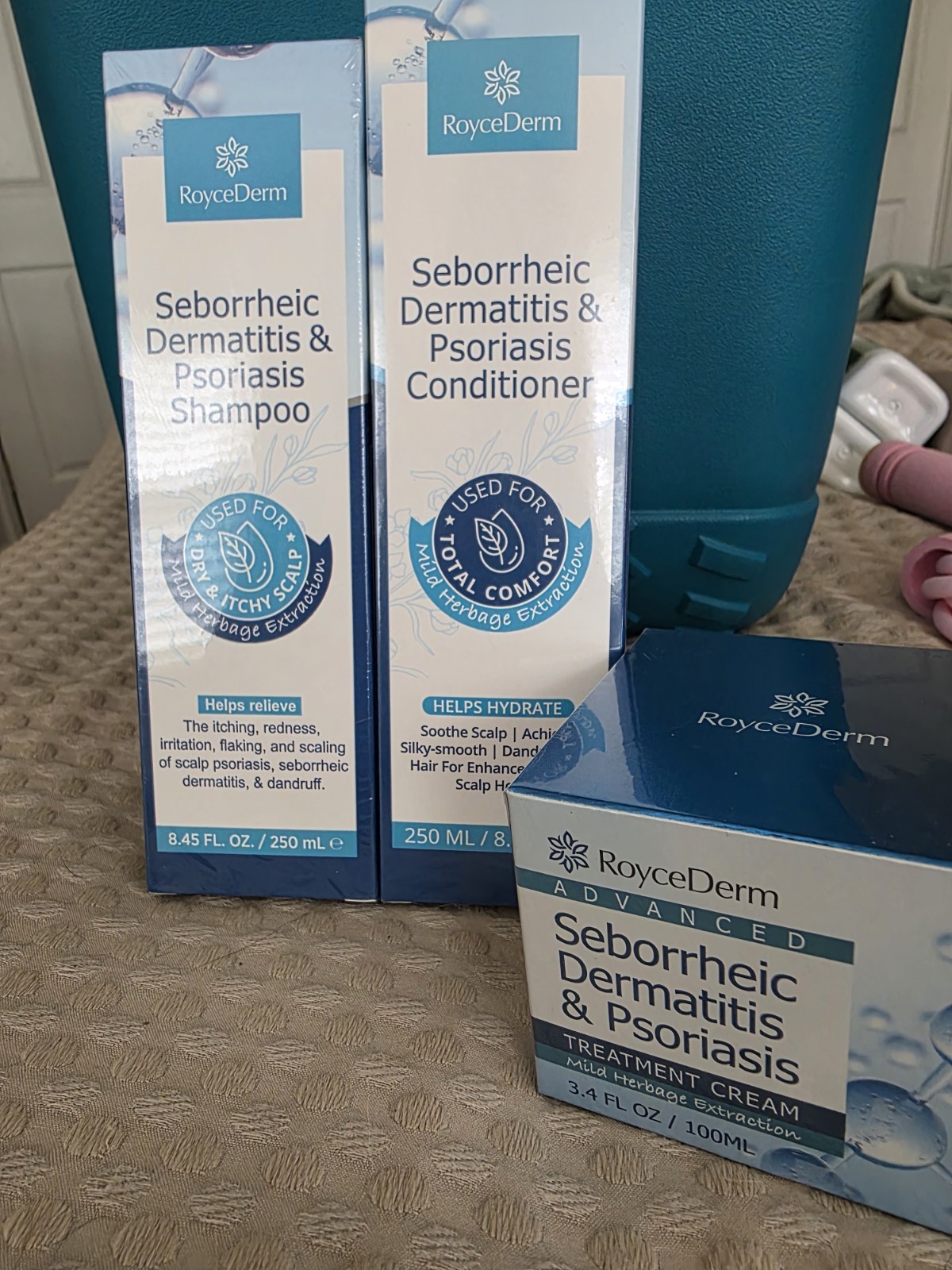RoyceDerm Seborrheic Dermatitis & Psoriasis Care Set (Shampoo, Conditioner & Tre