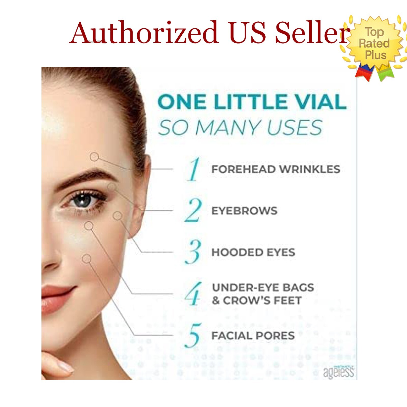 2 Box Authentic Instantly Ageless Face lift, 50 Vials, Exp 05/2026 + GIFTS