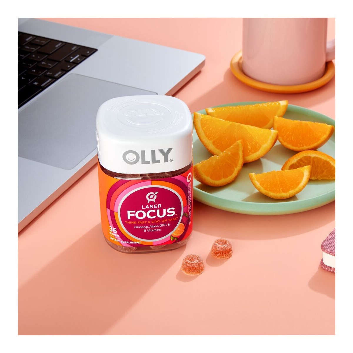OLLY Laser Focus Gummies – Berry Tangy Tangerine – 36ct: Gluten-Free,
