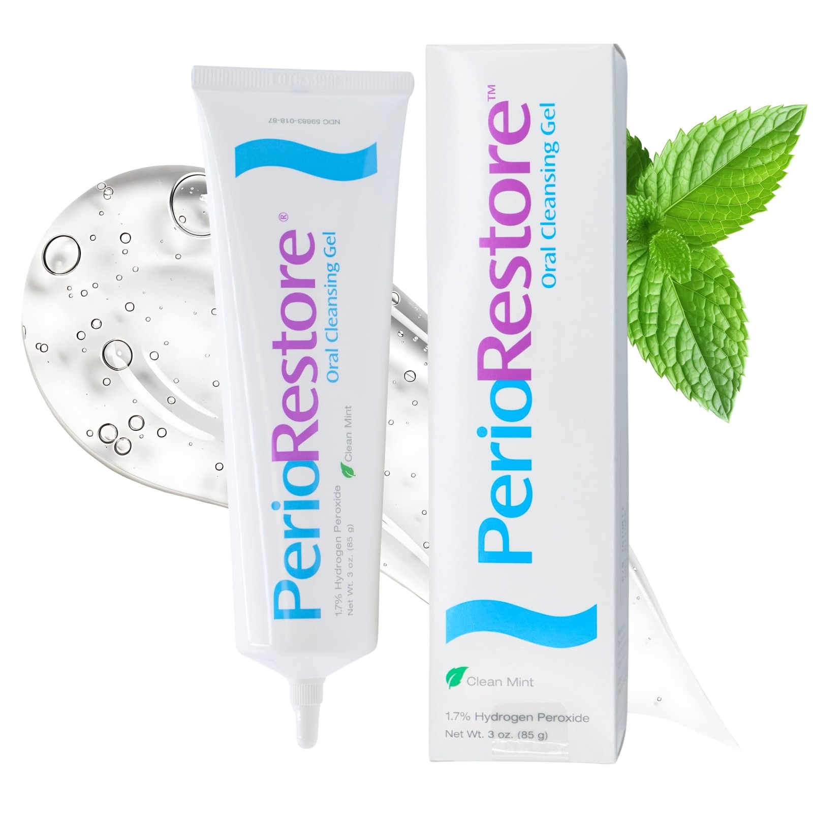 Perio Restore Oral Cleansing Gel 1.7% Hydrogen Peroxide 3 oz Mint Treatment
