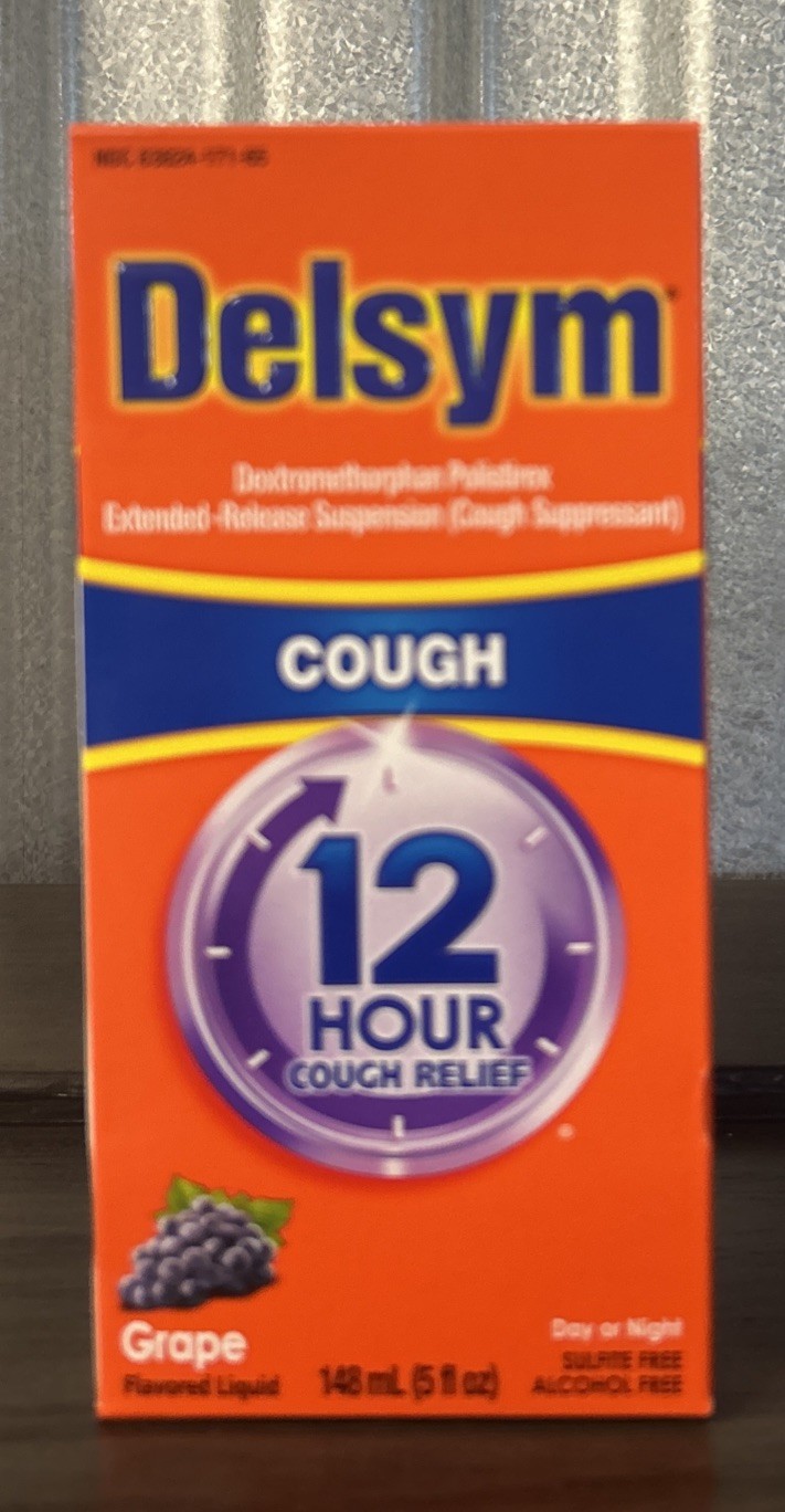Delsym Cough Relief Medicine 12 Hour Grape Flavor 5 oz Exp 10/2027