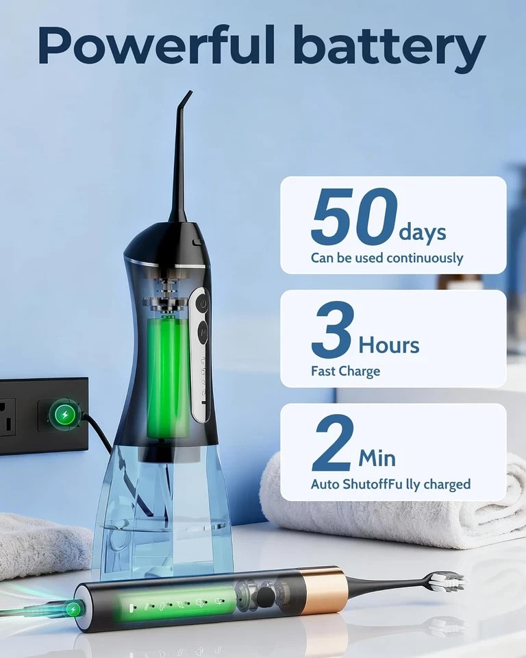 Electric Toothbrush with Water Flosser Sonic Oral Care Waterproof Family Set