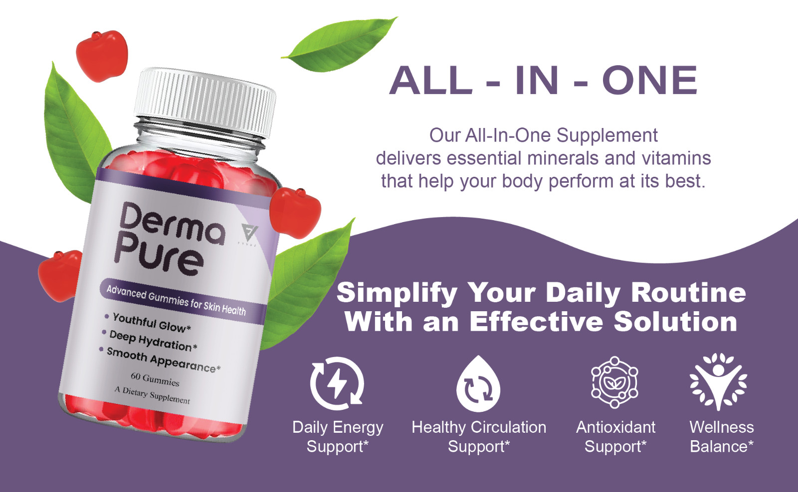 Derma Pure Skin Gummy, DermaPure Skin (60 Gummies)