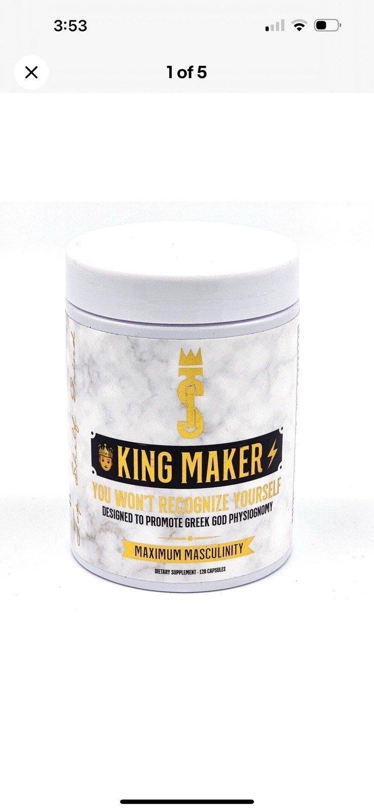 King Maker, 120 capsules, 13-in-1 Anabolic Supplement for Men EXP 06/27