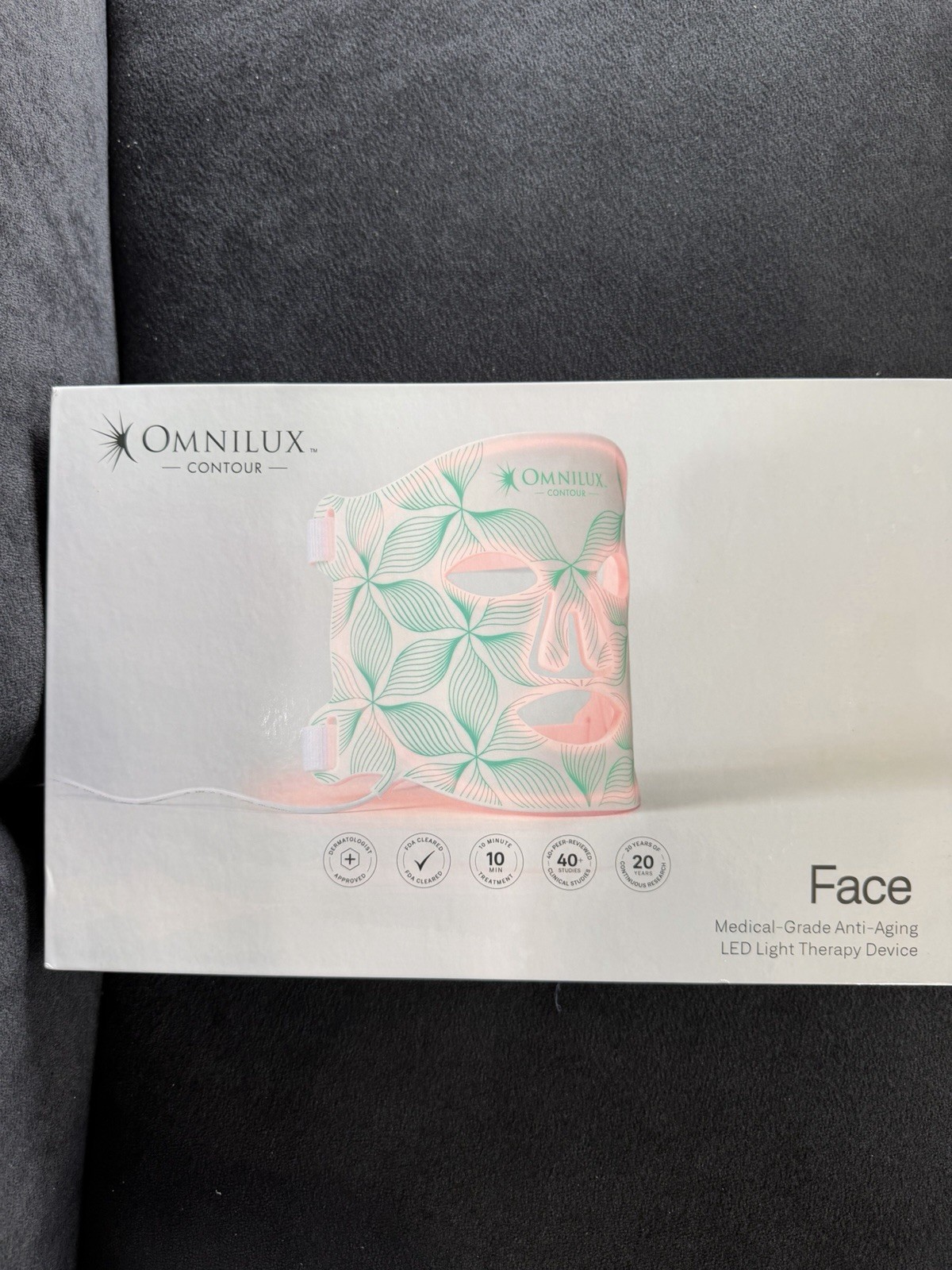 Omnilux Contour Face LED Light Therapy Mask Full Kit