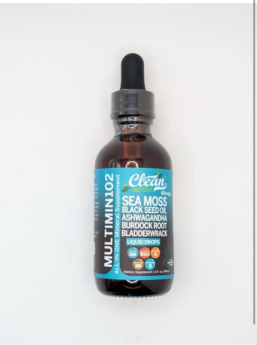 Clean Nutra Sea Moss Liquid Drops 2pk Organic Multi Vitamin Mineral Exp 01/2027