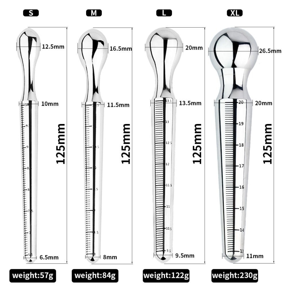 Stainless Steel Horse Eye Dilator Stick Urethra Plugs Male Chastity Exercise