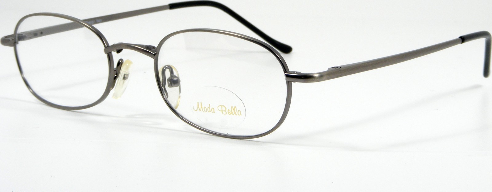 Moda Bella A. Silver Eyeglasses Frame 2033 48-19-135 w/ Magnetic Clip-On Lenses