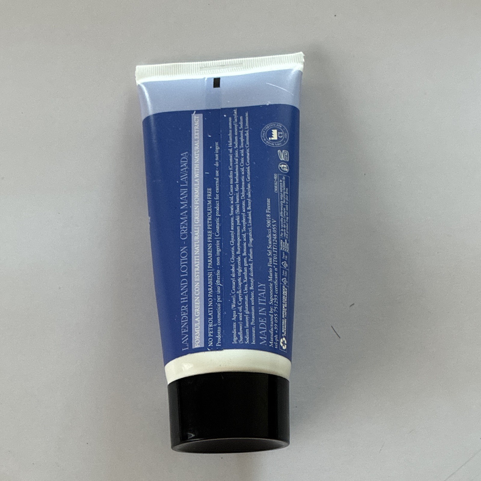 Made in Italy Lavender Hand Lotion 6.7 fl oz/200 mL No Parabens PEG Silicon