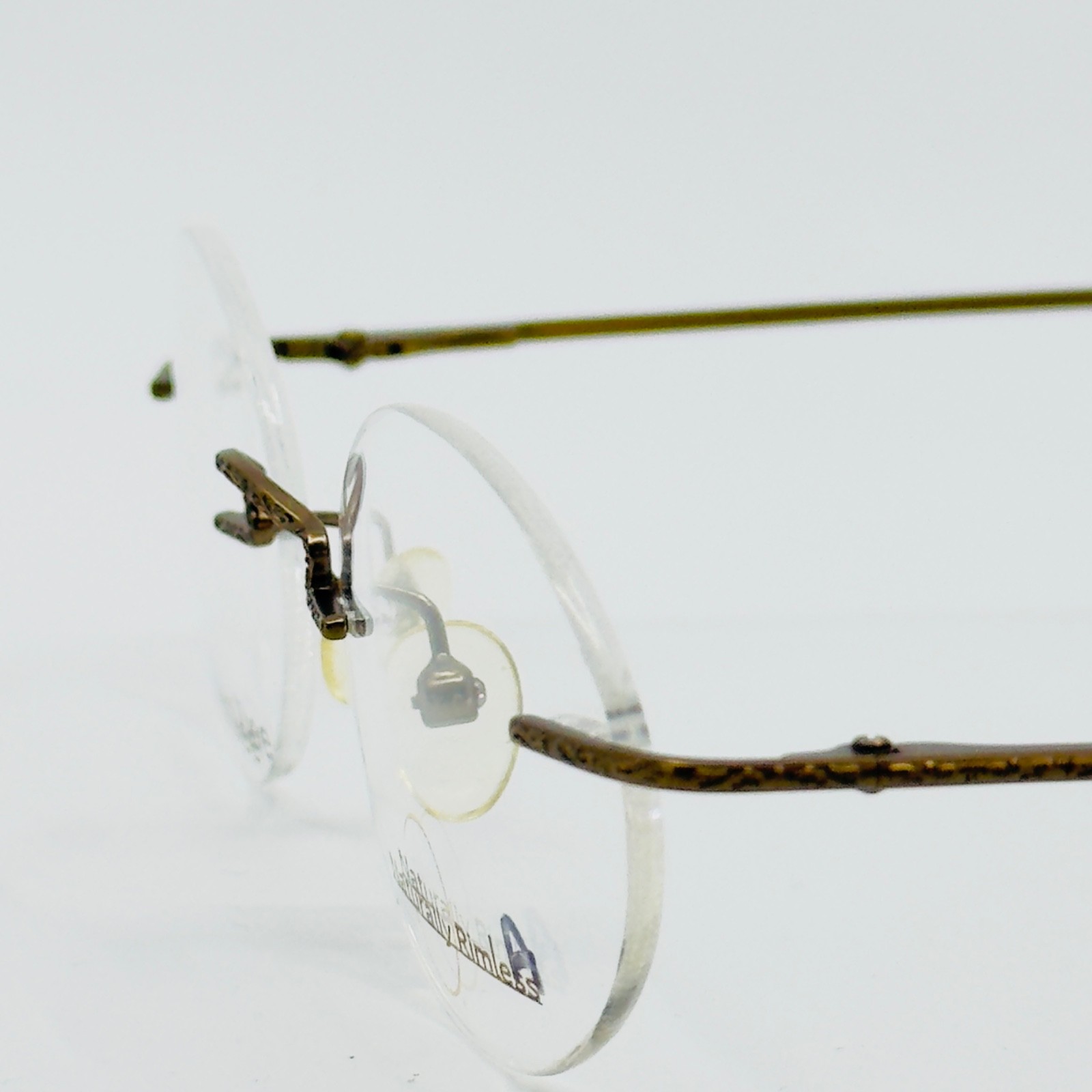 NEW NATURALLY RIMLESS NR-143 BRZ Bronze Rimless Eyeglasses N/A-20-135 B:N/A