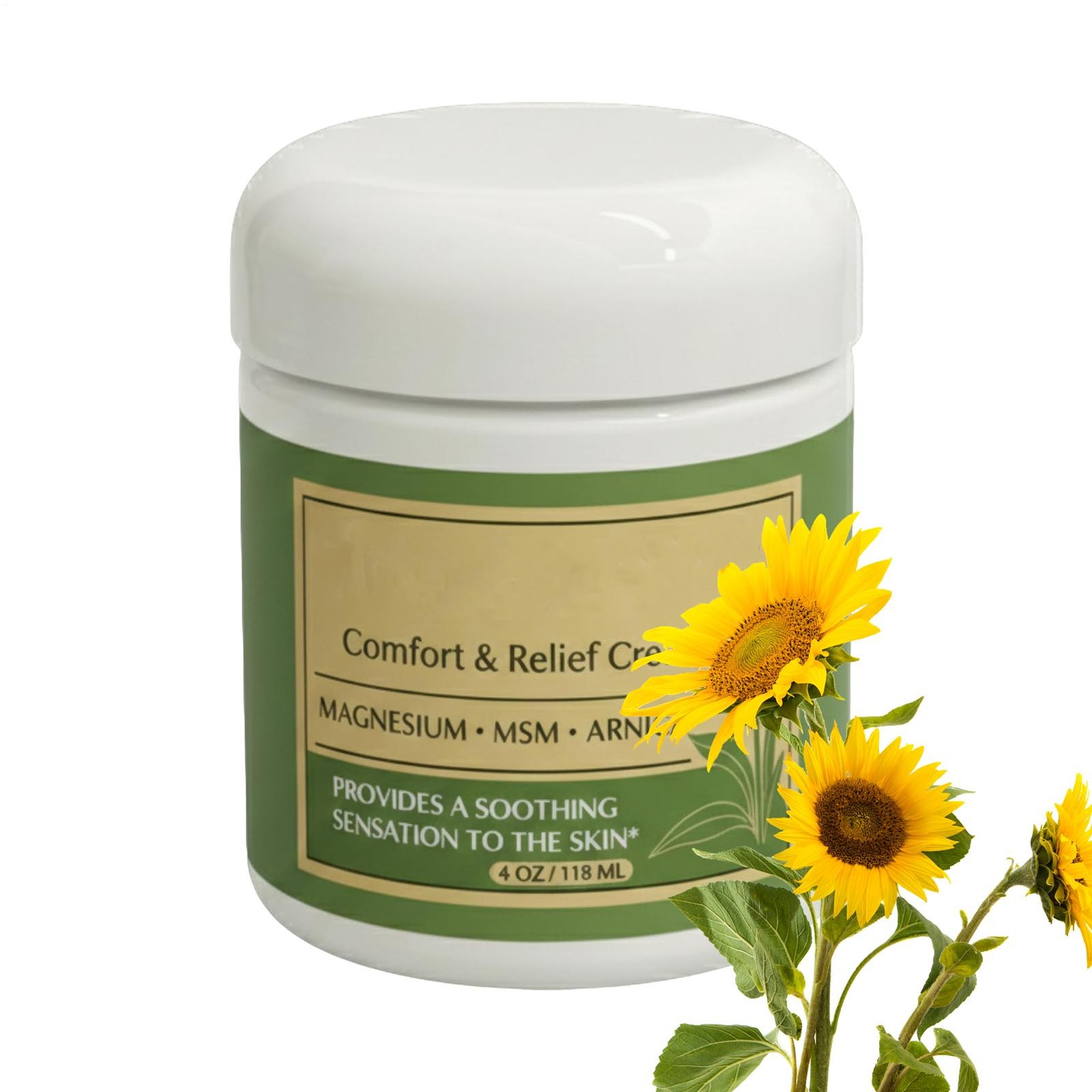 Total Relief Magnesium Cream For Comfort – Fast-Absorbing MSM & Arnica Cream …