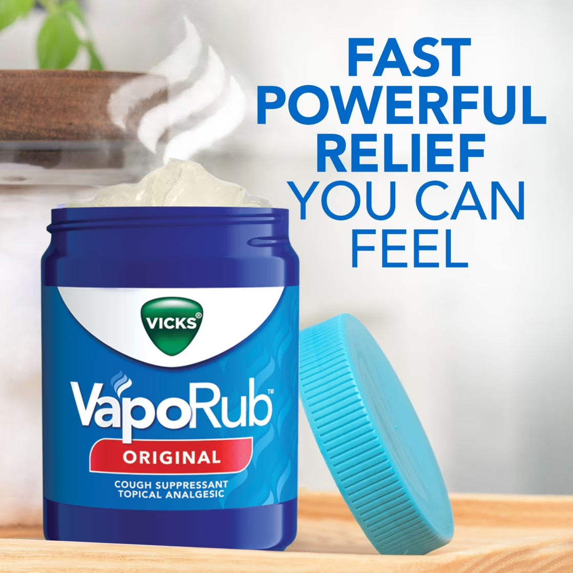 Vicks VapoRub, Topical Chest Rub & Analgesic Ointment, 1.76 oz