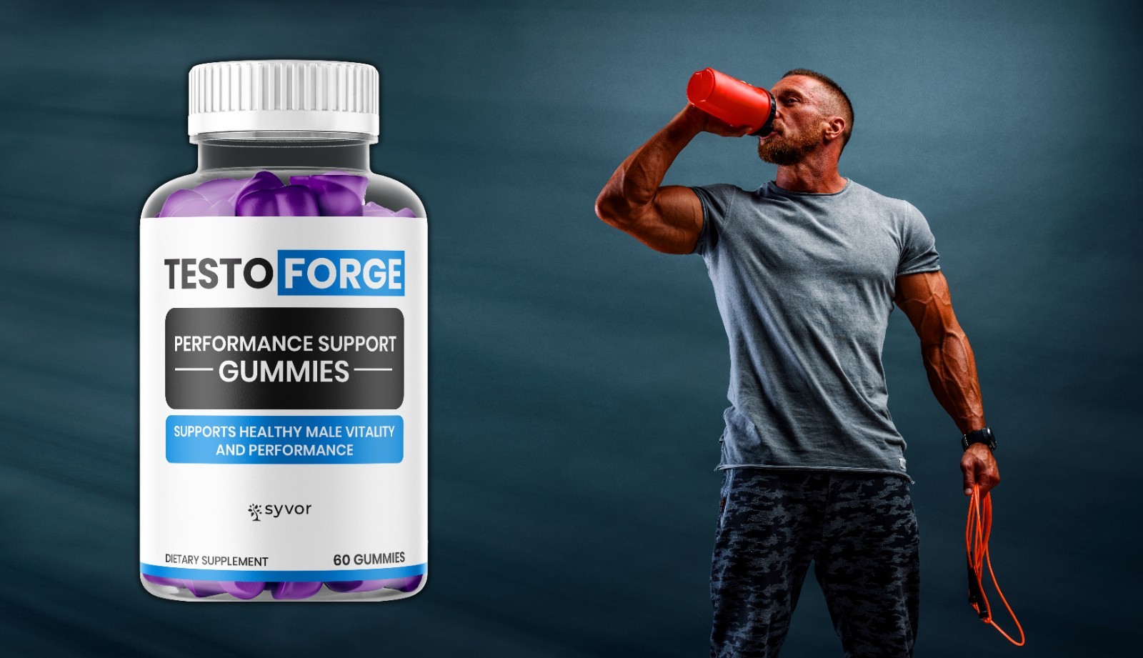 (1 Pack) Testo Forge Gummys Advanced Male Support Formula TestoForge 60 Gummies