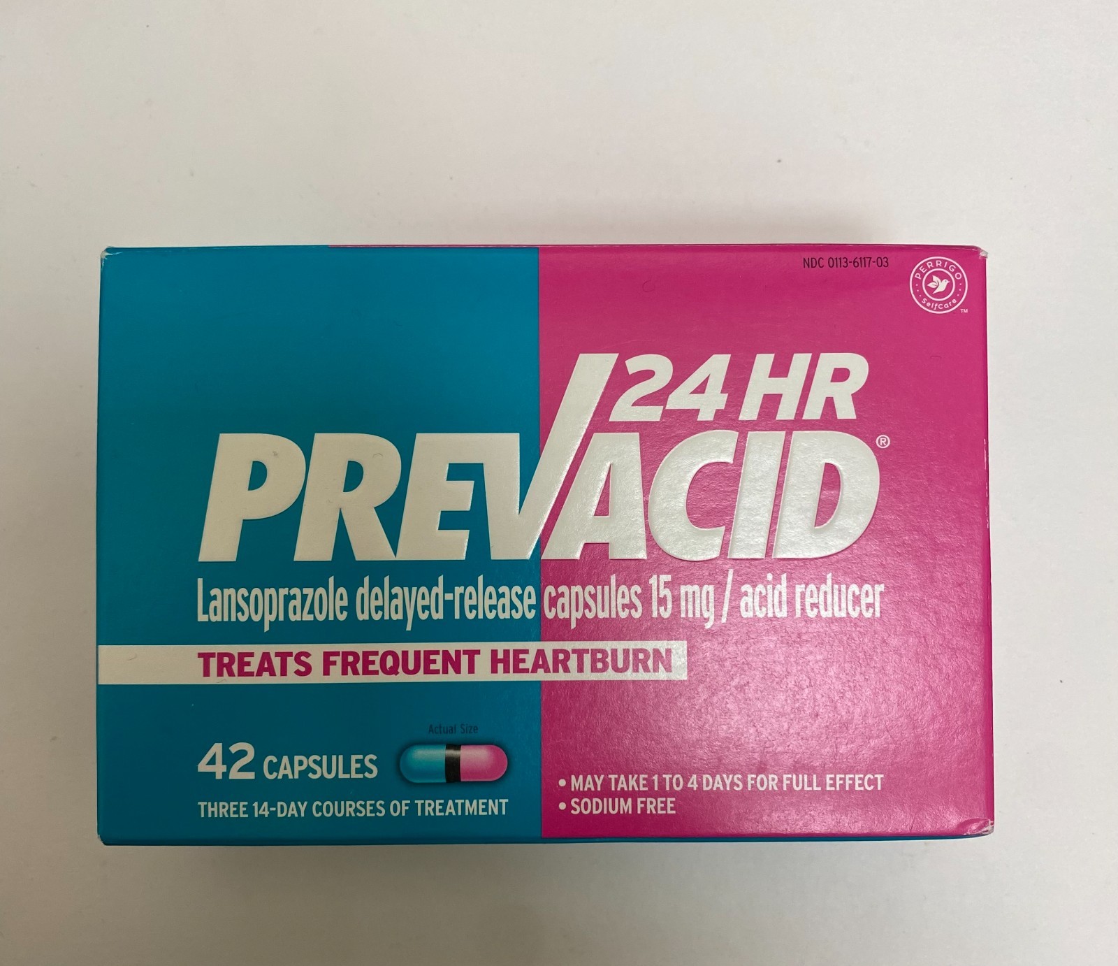 Prevacid 24 Hour Acid Reducer 15 mg 42 Capsules Exp 08/2026 pk x 1