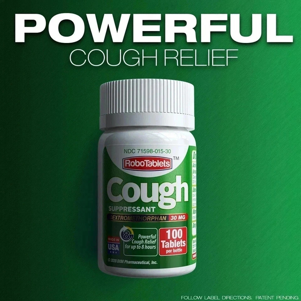 3 PACK Cough Suppressant 100 Tablets 30mg Dextromethorphan