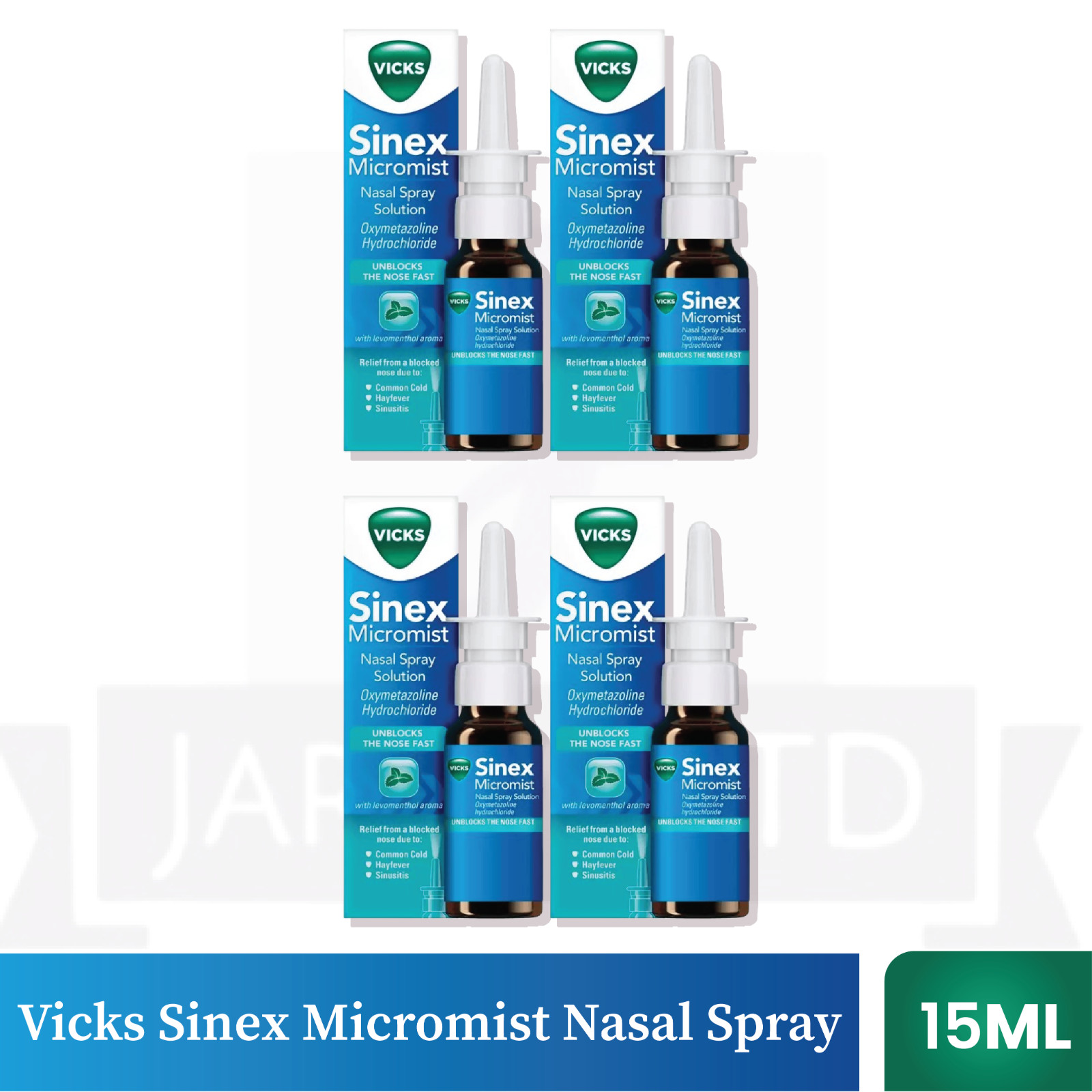 Vicks Sinex Micromist Decongestant Nasal Spray 15ml-PACK OF 4