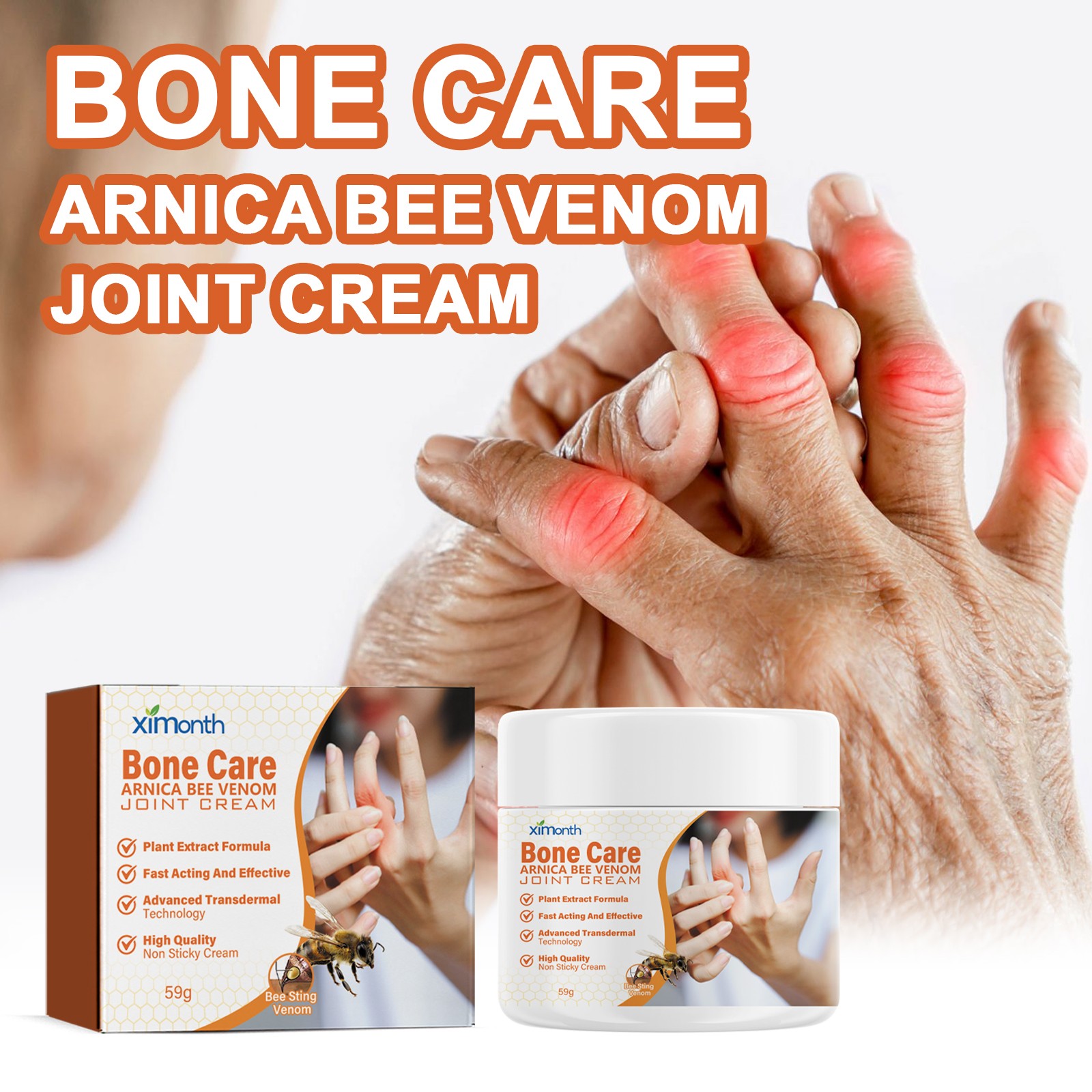 Bee Venom Joint Care Cream Relieves Aching Joints, Hands, Lumbar Muscles, Bones